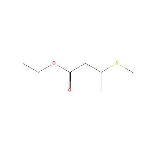 Ethyl (3-methylthio)butyrate (CAS: 233665-96-8) - Chemical Structure and Molecular Formula 