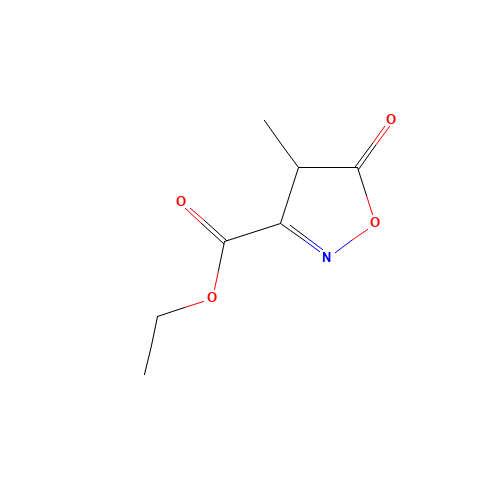 Ethyl 4-methyl-5-oxo-4,5-dihydro-1,2-oxazole-3-carboxylate (CAS: 3477-10-9) - Chemical Structure and Molecular Formula 