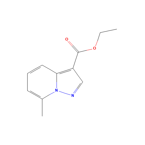 Ethyl 7-methylpyrazolo[1,5-a]pyridine-3-carboxylate (CAS: 16205-45-1) - Chemical Structure and Molecular Formula 