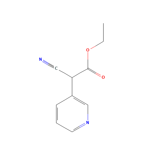 Ethyl cyano(3-pyridinyl)acetate (CAS: 39266-24-5) - Chemical Structure and Molecular Formula 