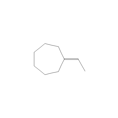 Ethylidenecycloheptane (CAS: 10494-87-8) - Chemical Structure and Molecular Formula 