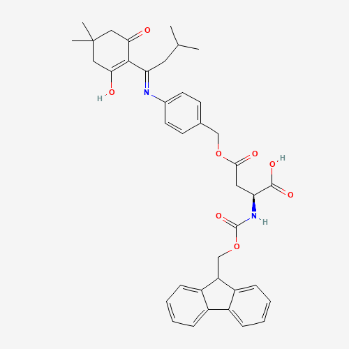 L-Aspartic acid, N-[(9H-fluoren-9-ylmethoxy)carbonyl]-, 4-[[4-[[1-(4,4-dimethyl-2,6-dioxocyclohexylidene)-3-methylbutyl]amino]phenyl]methyl] ester (CAS: 269066-08-2) - Related Chemical Product