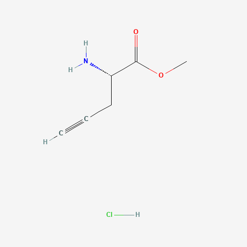 Methyl (2S)-2-amino-4-pentynoate hydrochloride (CAS: 166271-28-9) - Chemical Structure and Molecular Formula 