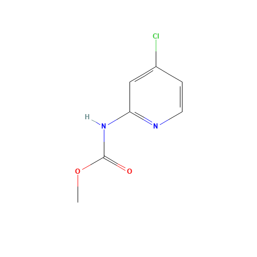 Methyl (4-chloro-2-pyridinyl)carbamate (CAS: 889676-38-4) - Chemical Structure and Molecular Formula 