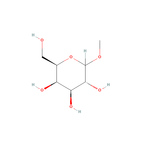 Methyl D-galactopyranoside (CAS: 93302-26-2) - Chemical Structure and Molecular Formula 