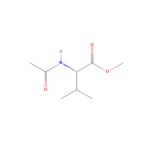 Methyl N-acetyl-D-valinate (CAS: 1492-15-5) - Chemical Structure and Molecular Formula 