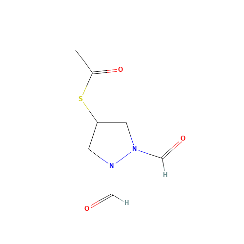 S-(1,2-Diformyl-4-pyrazolidinyl) ethanethioate (CAS: 216854-55-6) - Related Chemical Product