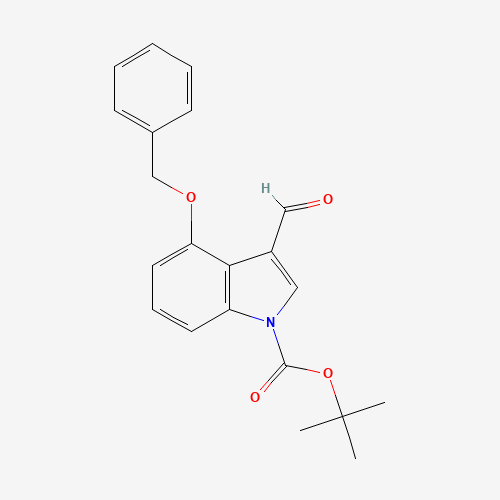 tert-Butyl 4-(benzyloxy)-3-formyl-1H-indole-1-carboxylate (CAS: 404888-01-3) - Chemical Structure and Molecular Formula 
