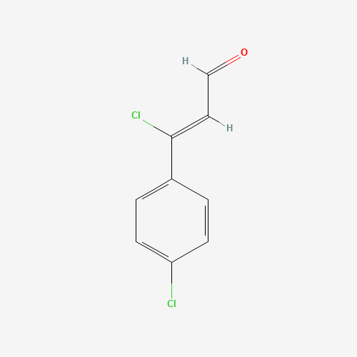 (2Z)-3-Chloro-3-(4-chlorophenyl)acrylaldehyde (CAS: 14063-77-5) - Chemical Structure and Molecular Formula 