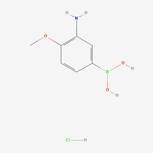 [5-Amino-2-(hydroxymethyl)phenyl]boronic acid hydrochloride (1:1) (CAS: 895525-75-4) - Related Chemical Product