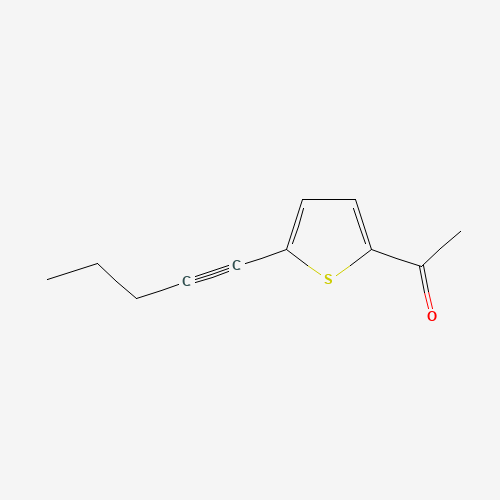 1-[5-(1-Pentyn-1-yl)-2-thienyl]ethanone (CAS: 662138-54-7) - Chemical Structure and Molecular Formula 