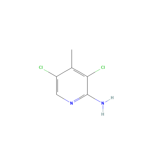 3,5-dichloro-4-methylpyridin-2-amine (CAS: 31430-47-4) - Chemical Structure and Molecular Formula 