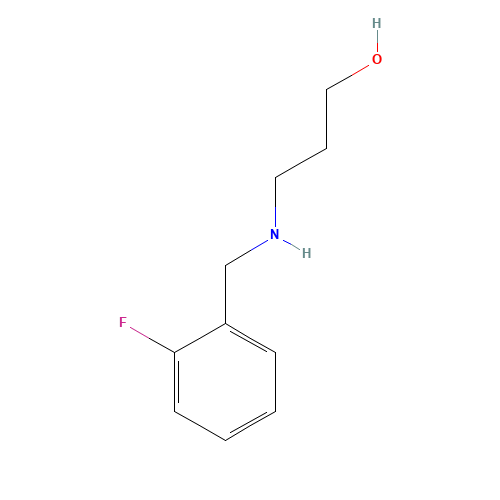 3-[(2-Fluorobenzyl)amino]propan-1-ol (CAS: 436087-21-7) - Chemical Structure and Molecular Formula 