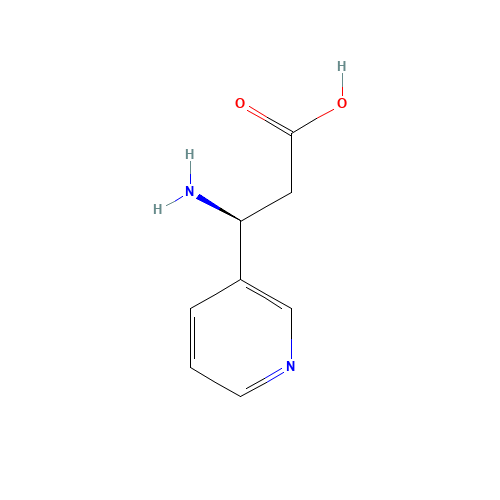 3-Amino-3-pyridin-3-yl-propionic acid (CAS: 129043-04-5) - Chemical Structure and Molecular Formula 