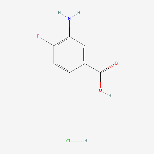 3-Amino-4-fluorobenzoic acid hydrochloride (1:1) (CAS: 3799-24-4) - Chemical Structure and Molecular Formula 
