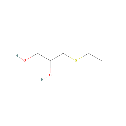 3-ETHYLTHIO-1,2-PROPANEDIOL (CAS: 60763-78-2) - Chemical Structure and Molecular Formula 