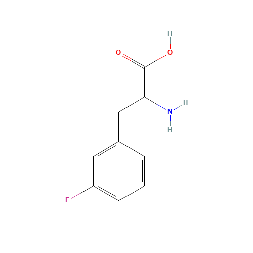 3-Fluoro-DL-phenylalanine (CAS: 456-88-2) - Chemical Structure and Molecular Formula 