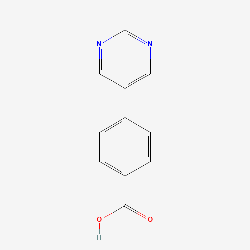4-pyrimidin-5-ylbenzoic acid (CAS: 216959-91-0) - Chemical Structure and Molecular Formula 