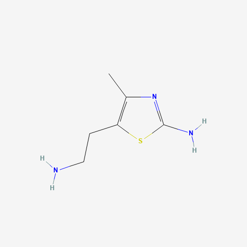 5-Thiazoleethanamine, 2-amino-4-methyl- (CAS: 142437-67-0) - Chemical Structure and Molecular Formula 