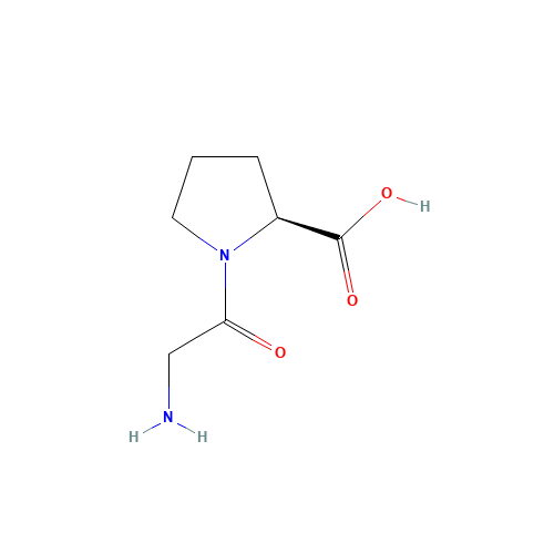 Gly-l-pro (CAS: 704-15-4) - Chemical Structure and Molecular Formula 