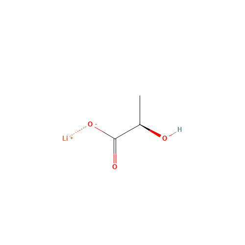 Lithium 2-hydroxypropanoate (CAS: 27848-81-3) - Chemical Structure and Molecular Formula 