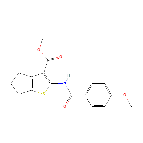 Methyl 2-[(4-methoxybenzoyl)amino]-5,6-dihydro-4H-cyclopenta[b]thiophene-3-carboxylate (CAS: 5691-70-3) - Related Chemical Product