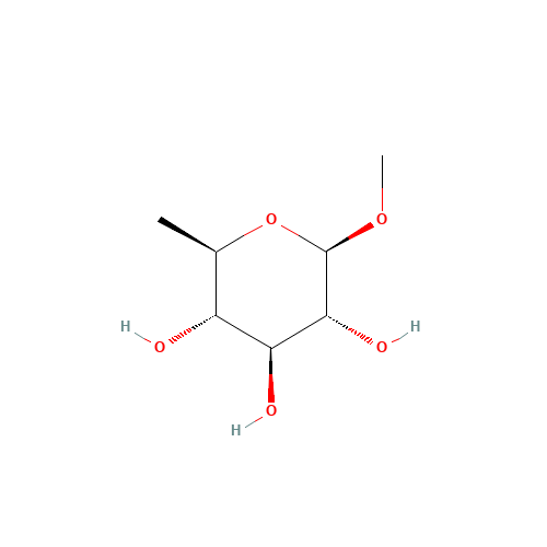 Methyl 6-deoxyhexopyranoside (CAS: 6340-52-9) - Chemical Structure and Molecular Formula 