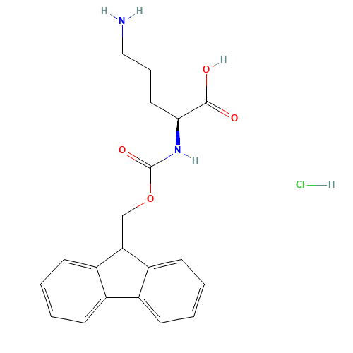 N<sup>2</sup>-[(9H-Fluoren-9-ylmethoxy)carbonyl]-L-ornithine hydrochloride (1:1) (CAS: 201046-57-3) - Related Chemical Product