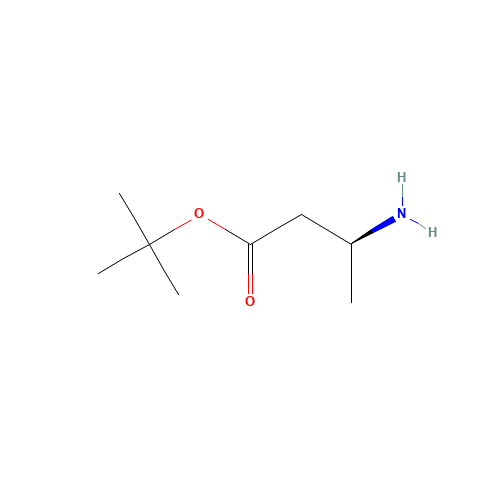tert-Butyl (3S)-3-aminobutanoate (CAS: 161105-54-0) - Chemical Structure and Molecular Formula 