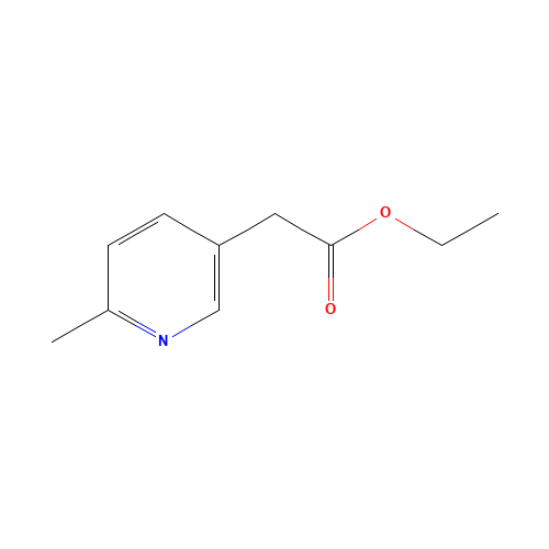 3-PYRIDINEACETIC ACID, 6-METHYL-,ETHYL ESTER (CAS: 91843-27-5) - Chemical Structure and Molecular Formula 