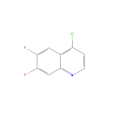 4-CHLORO-6,7-DIFLUOROQUINOLINE (CAS: 863785-94-8) - Chemical Structure and Molecular Formula 