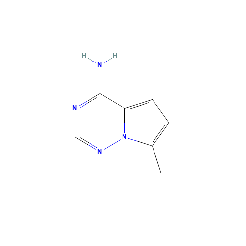 7-Methylpyrrolo[1,2-f][1,2,4]triazin-4-amine (CAS: 885270-28-0) - Chemical Structure and Molecular Formula 