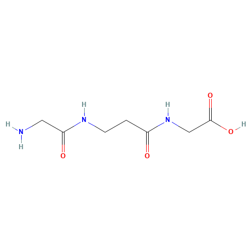 H-GLY-BETA-ALA-GLY-OH (CAS: 42538-54-5) - Chemical Structure and Molecular Formula 