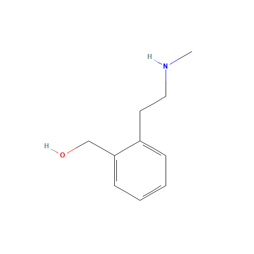 2-[2'-(Methylamino)ethyl]benzenemethanol (CAS: 1915-39-5) - Chemical Structure and Molecular Formula 