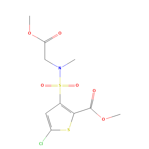 5-Chloro-3-[N-(methoxy-carbonyl-methyl)sulfamoyl]-2-thiophene carboxylic acid methyl ester (CAS: 70374-38-8) - Related Chemical Product