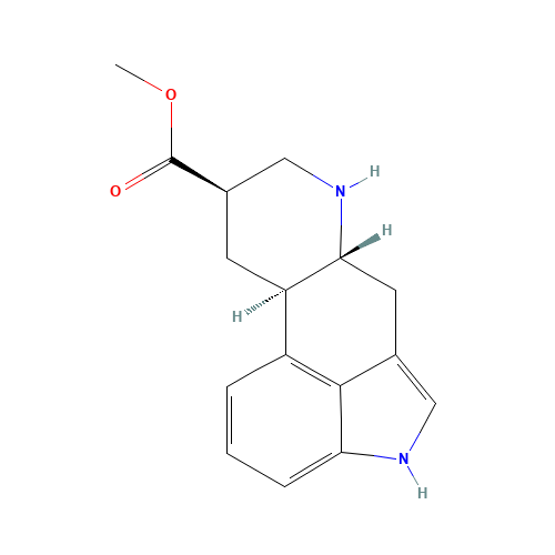 ERGOLINE-8-CARBOXYLIC ACID METHYL ESTER (CAS: 30341-92-5) - Chemical Structure and Molecular Formula 