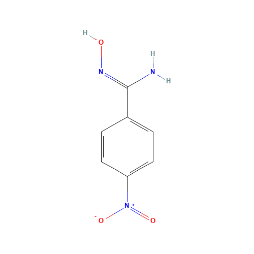 N-HYDROXY-4-NITRO-BENZAMIDINE (CAS: 1613-86-1) - Chemical Structure and Molecular Formula 
