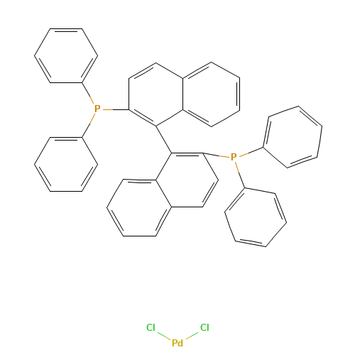 [(R)-(+)-2,2'-BIS(DIPHENYLPHOSPHINO)-1,1'-BINAPHTHYL]PALLADIUM(II) CHLORIDE (CAS: 127593-28-6) - Related Chemical Product