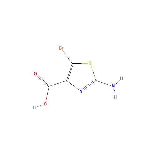 2-AMINO-5-BROMOTHIAZOLE-4-CARBOXYLIC ACID (CAS: 858486-46-1) - Chemical Structure and Molecular Formula 