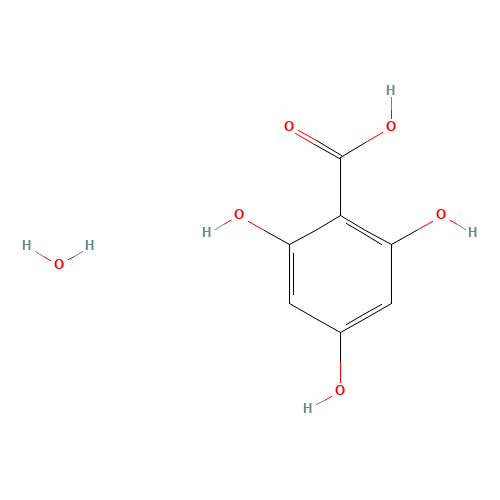2,4,6-TRIHYDROXYBENZOIC ACID MONOHYDRATE (CAS: 71989-93-0) - Chemical Structure and Molecular Formula 