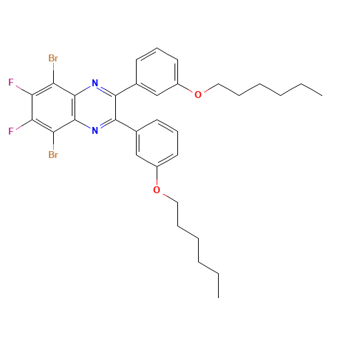 5,8-DibroMo-6,7-difluoro-2,3-bis(3-hexyloxyphenyl)quinoxaline (CAS: 1416047-42-1) - Related Chemical Product