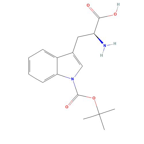 H-TRP(BOC)-OH (CAS: 146645-63-8) - Chemical Structure and Molecular Formula 