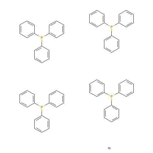 Tetrakis(triphenylphosphine)nickel (CAS: 15133-82-1) - Chemical Structure and Molecular Formula 