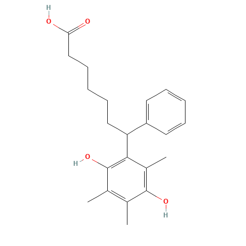 7-(2,5-Dihydroxy-3,4,6-trimethylphenyl)-7-phenyl heptanoic acid (CAS: 148989-73-5) - Related Chemical Product