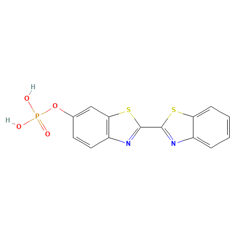2'-(2-Benzothiazolyl)-6'-hydroxybenzothiazolephosphate (CAS: 129058-45-3) - Chemical Structure and Molecular Formula 