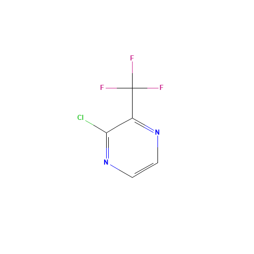 2-CHLORO-3-TRIFLUOROMETHYLPYRAZINE (CAS: 191340-90-6) - Chemical Structure and Molecular Formula 