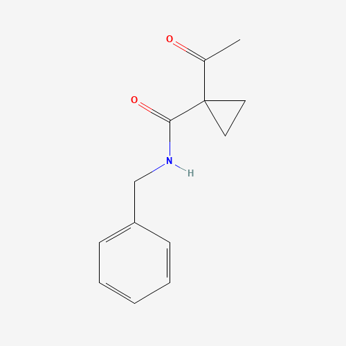 Cyclopropanecarboxamide, 1-acetyl-N-(phenylmethyl)- (CAS: 147011-39-0) - Chemical Structure and Molecular Formula 