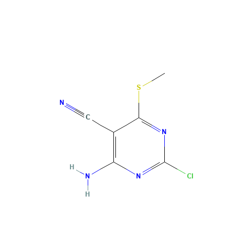 5-Pyrimidinecarbonitrile, 4-amino-2-chloro-6-(methylthio)- (CAS: 54356-38-6) - Related Chemical Product