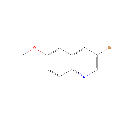 3-BROMO-6-METHOXYQUINOLINE (CAS: 14036-96-5) - Chemical Structure and Molecular Formula 