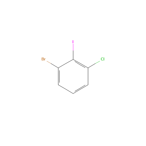 1-BROMO-3-CHLORO-2-IODOBENZENE (CAS: 450412-28-9) - Chemical Structure and Molecular Formula 